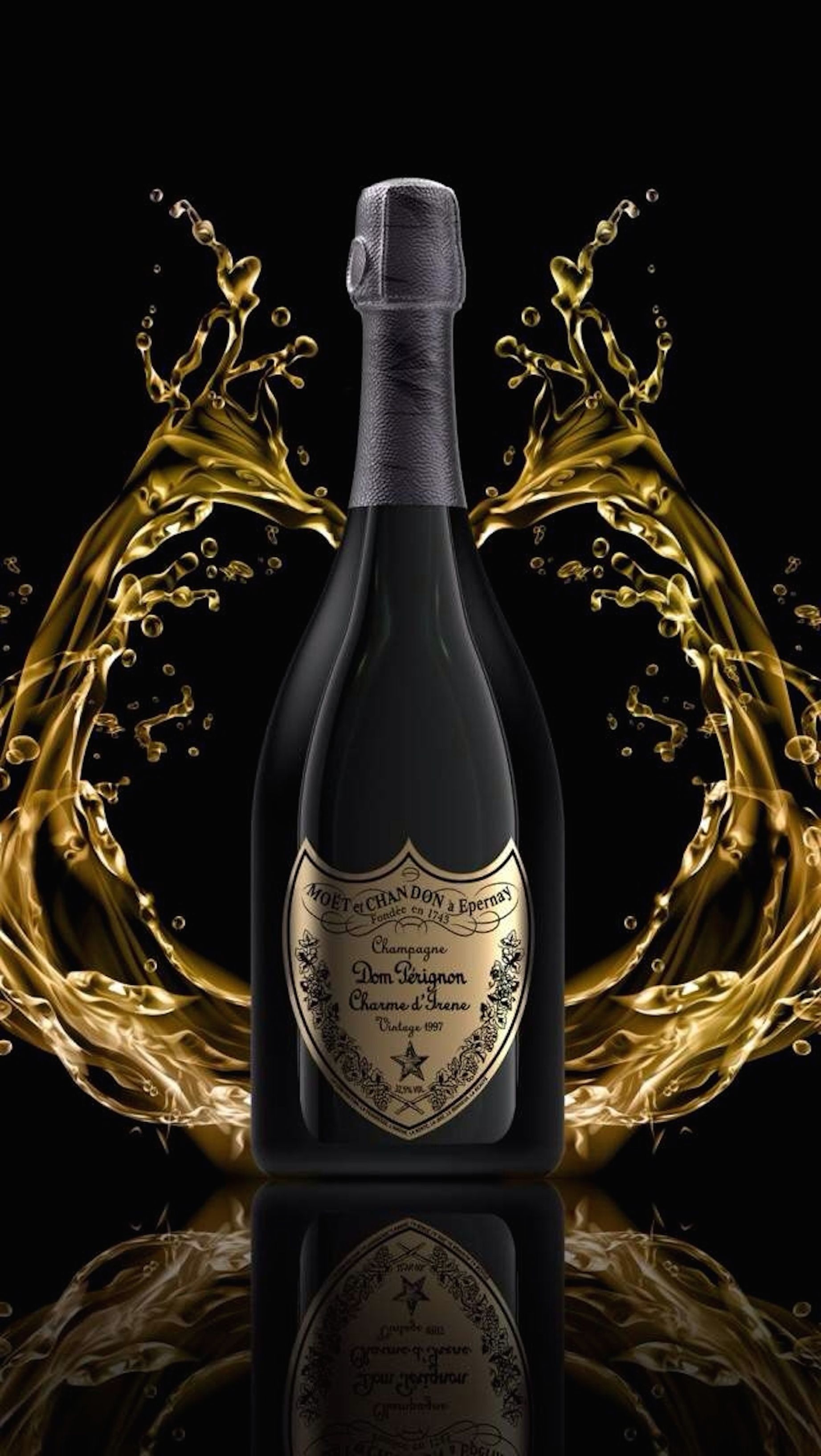 Popping Champagne Dom Perignon- WallpaperUse