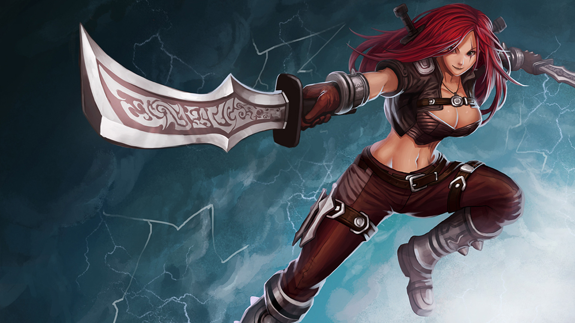 katarina wallpaper,cg artwork,fictional character,illustration,massively multiplayer online role playing game,games