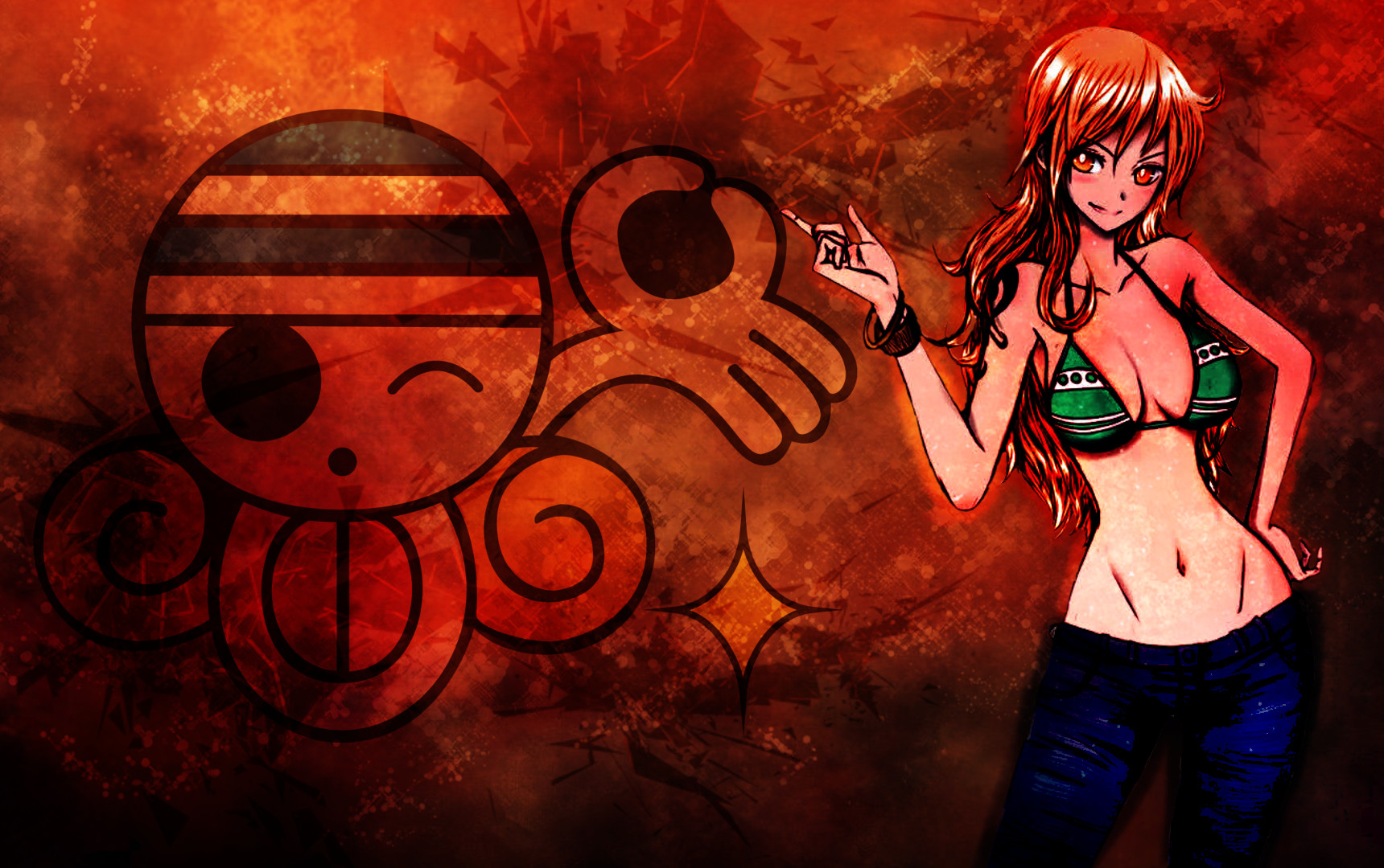 nami wallpaper,rojo,dibujos animados,anime,cg artwork,ilustración