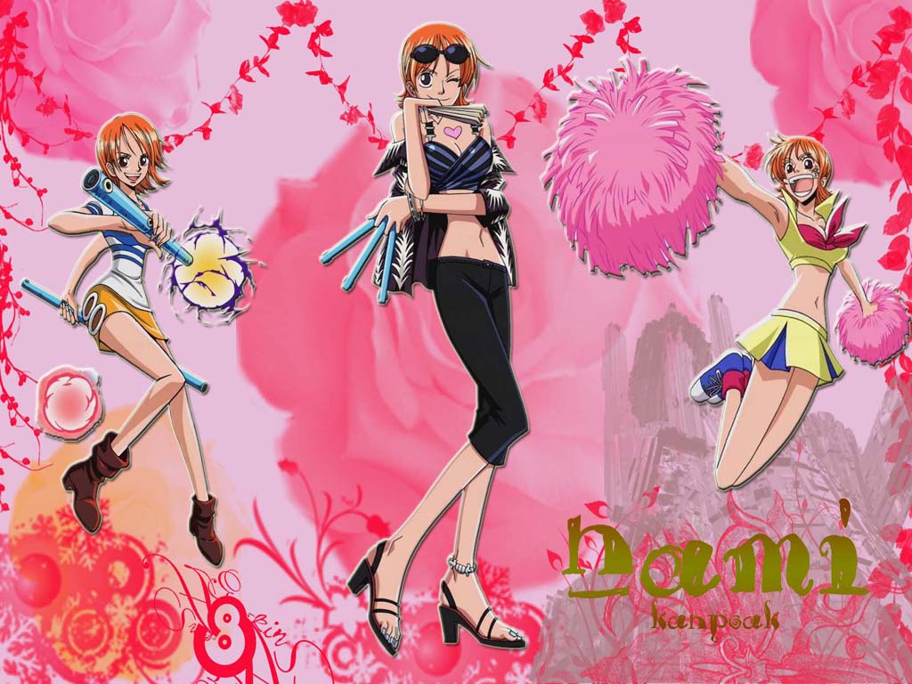 fond d'écran nami,rose,dessin animé,illustration,illustration de mode,personnage fictif