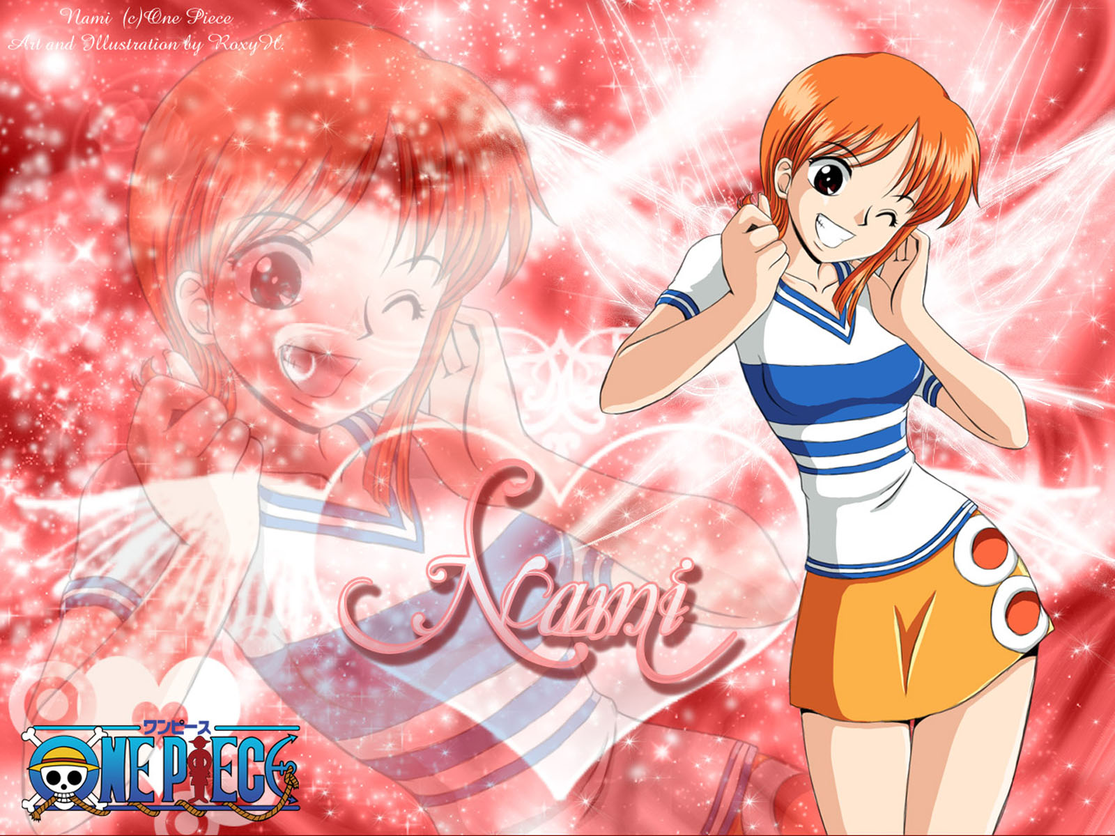 nami wallpaper,cartoon,anime,cg artwork,animation,brown hair