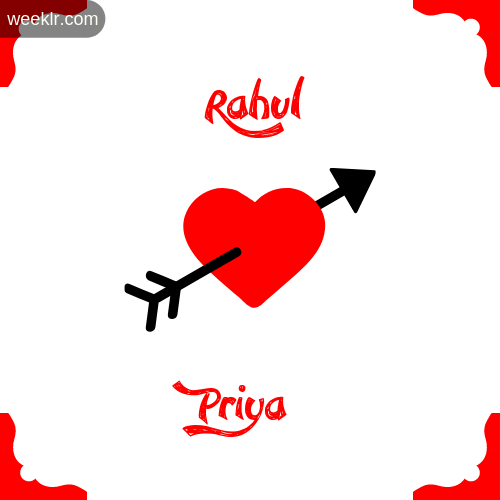 carta da parati con nome priya,rosso,cuore,testo,san valentino,font