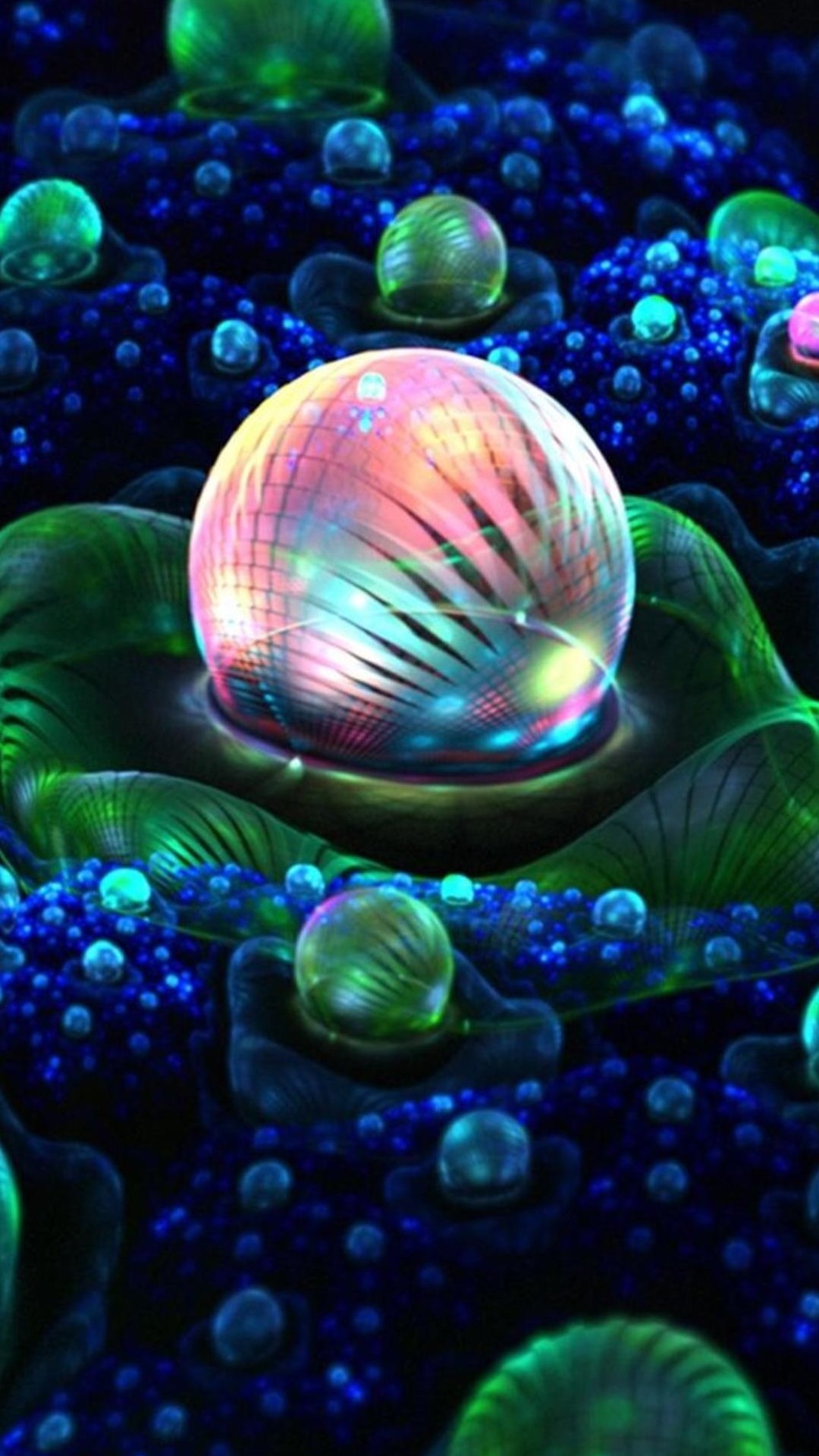 3d hd wallpaper für handys kostenloser download,wasser,platz,elektrisches blau,kugel,glas