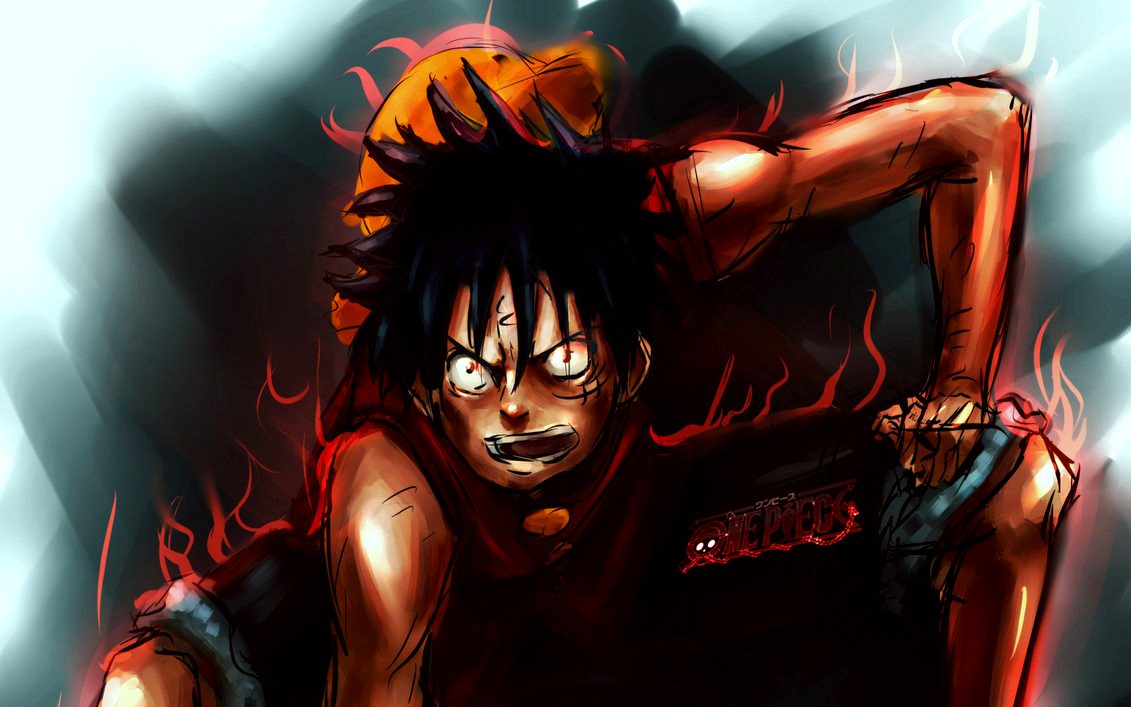 papel tapiz de una pieza luffy,cg artwork,demonio,personaje de ficción,ilustración,anime