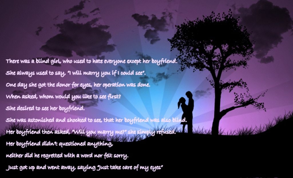 sad love story wallpaper,text,sky,purple,natural landscape,adaptation