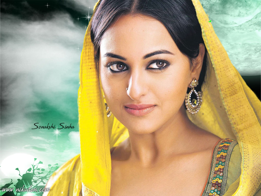 sonakshi sinha fond d'écran hd,cheveux,sourcil,beauté,jaune,coiffure