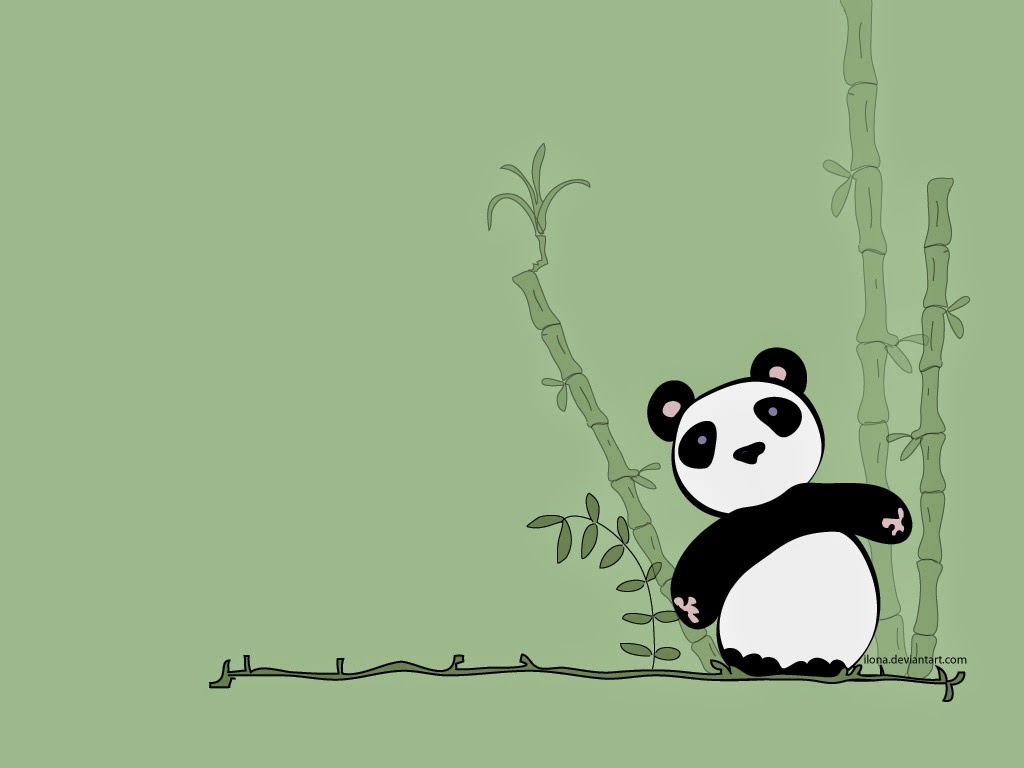 tapete panda lucu,panda,bär,animierter cartoon,karikatur,illustration