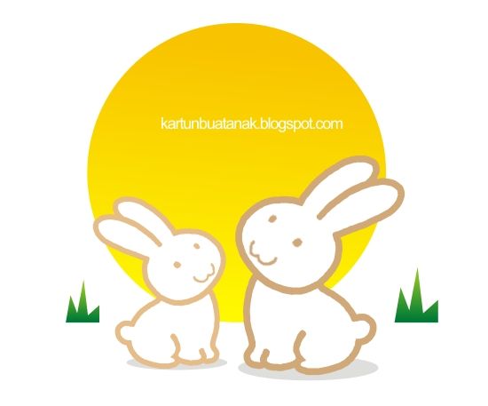 fondos de pantalla kartun lucu dan imut,amarillo,conejo,dibujos animados,conejos y liebres,clipart