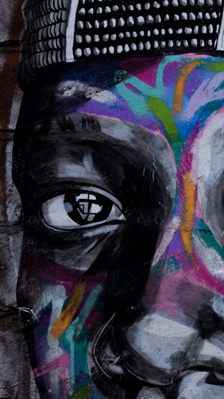 wallpaper kunci layar,street art,art,graffiti,purple,eye