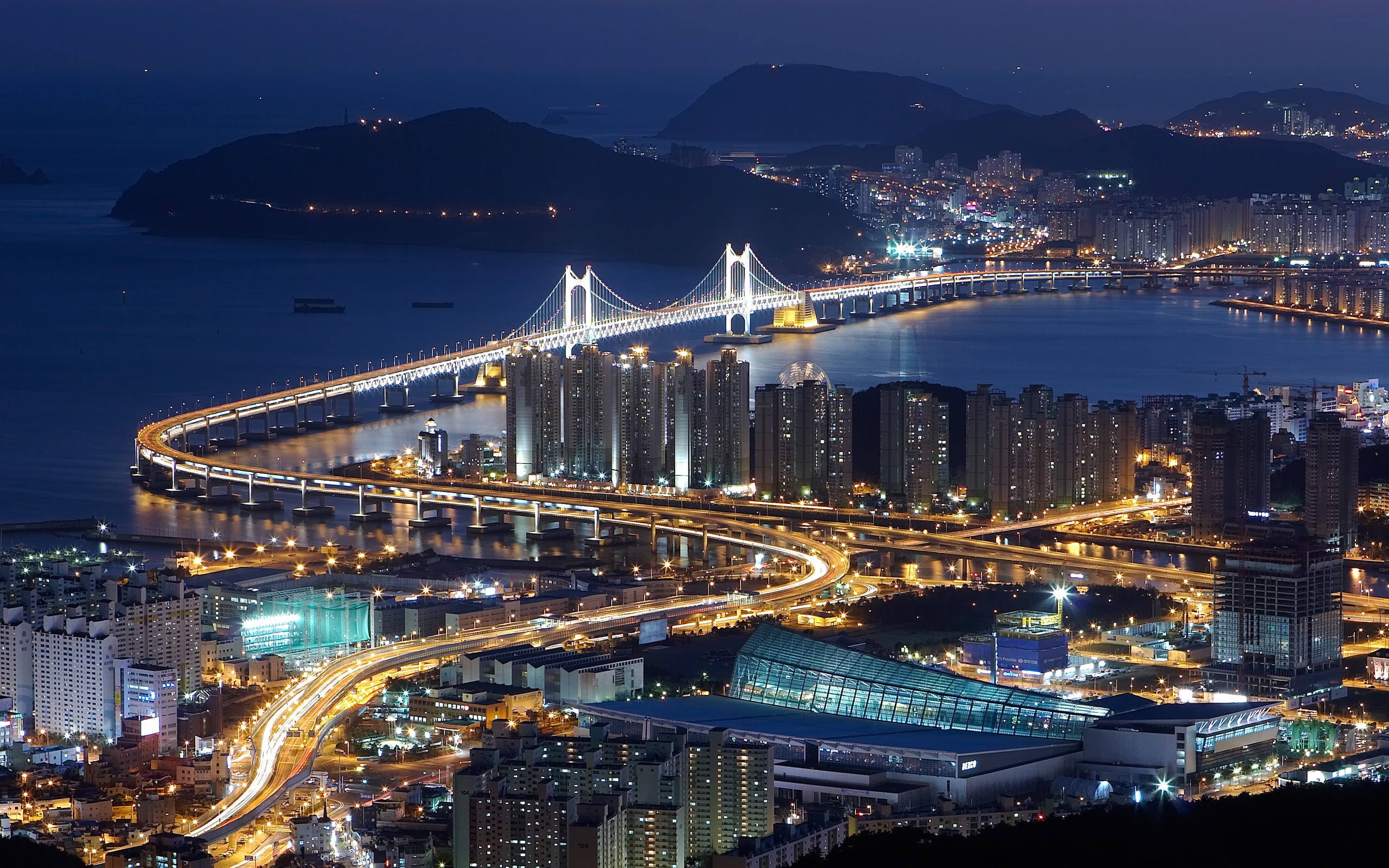 壁紙韓国,首都圏,都市の景観,市,市街地,夜