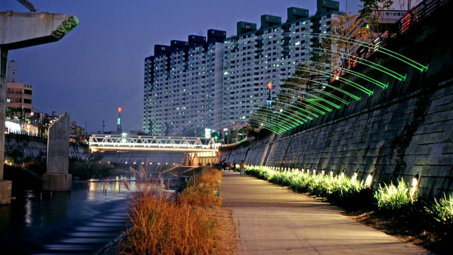 tapete korea,stadt,metropolregion,die architektur,nacht,stadtbild