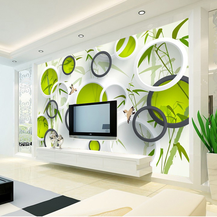 3d wallpaper design,green,wall,room,living room,wallpaper