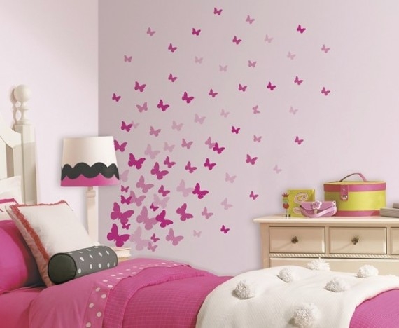 papier peint tendre kamar tidur romantis,rose,mur,autocollant mural,fond d'écran,chambre