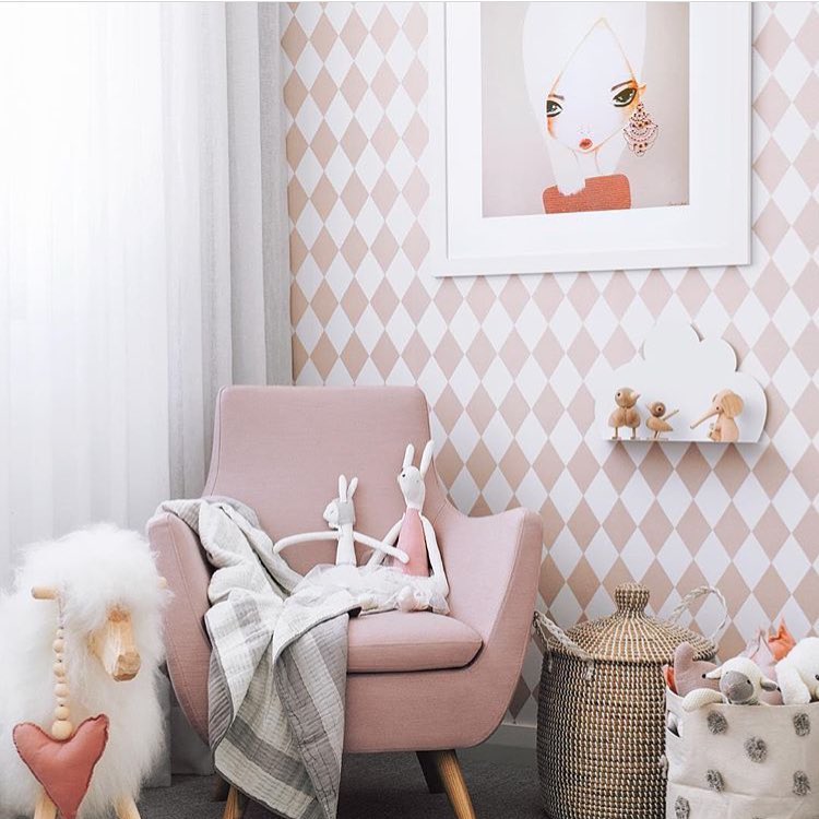 wallpaper dinding kamar tidur romantis,product,room,pink,wall,nursery