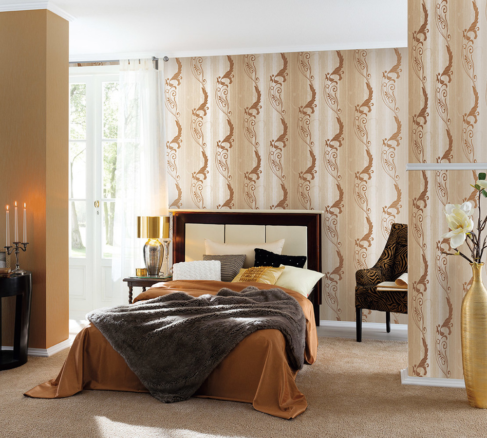 wallpaper dinding kamar tidur romantis,bedroom,furniture,room,interior design,bed