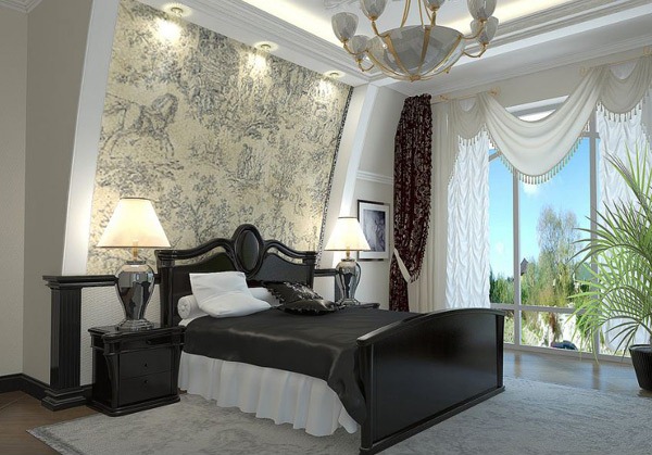 wallpaper dinding kamar tidur romantis,bedroom,room,ceiling,interior design,furniture