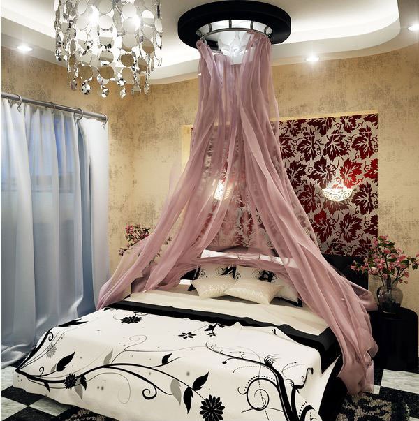 wallpaper dinding kamar tidur romantis,bed,bedroom,canopy bed,room,furniture