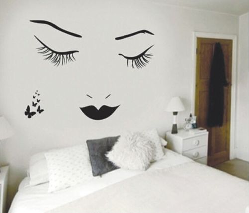 wallpaper dinding kamar tidur romantis,bedroom,wall,room,wall sticker,interior design