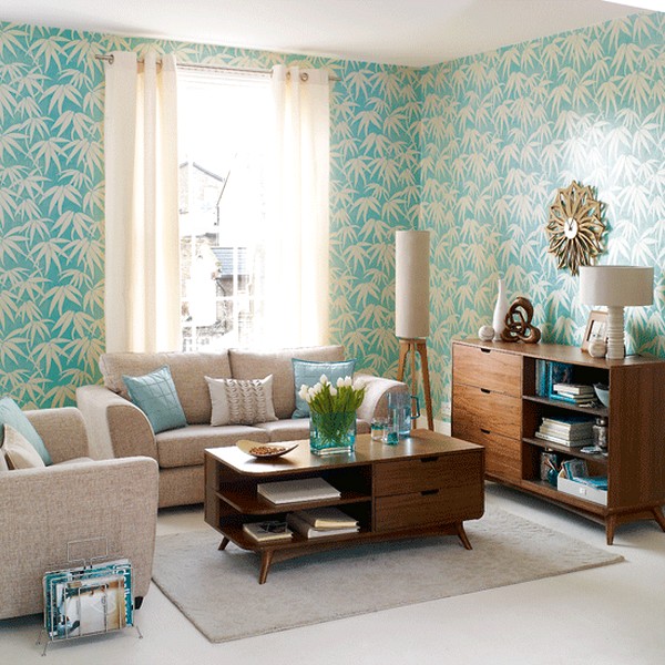 wallpaper dinding ruang tamu minimalis,living room,room,furniture,interior design,turquoise