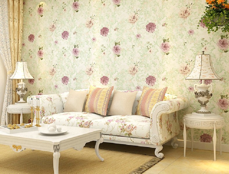 wallpaper dinding ruang tamu minimalis,wallpaper,wall,furniture,room,pink