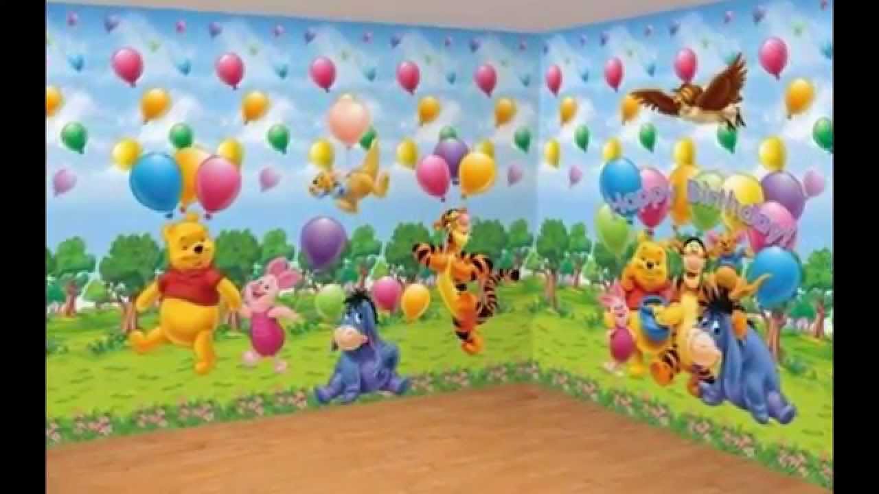 fondo de pantalla kamar anak,globo,suministro de fiesta,mural,juguete,fiesta