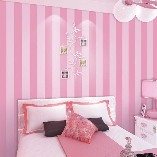 wallpaper kamar anak,pink,room,bedroom,wall,wallpaper