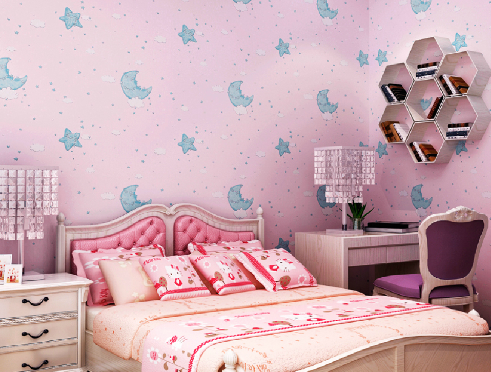 wallpaper kamar anak,pink,wallpaper,bedroom,wall,room
