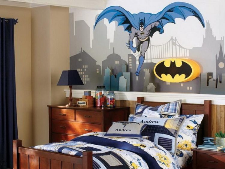 carta da parati kamar anak,batman,camera da letto,letto,camera,prodotto