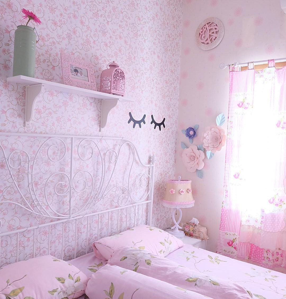 wallpaper kamar anak,pink,product,bed,room,bedroom