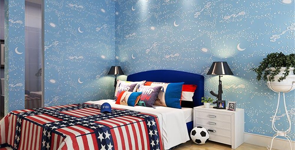 fondo de pantalla kamar anak,dormitorio,cama,azul,mueble,habitación