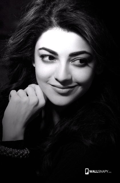 kajal agarwal hd fond d'écran mobile,visage,sourcil,beauté,portrait,noir et blanc