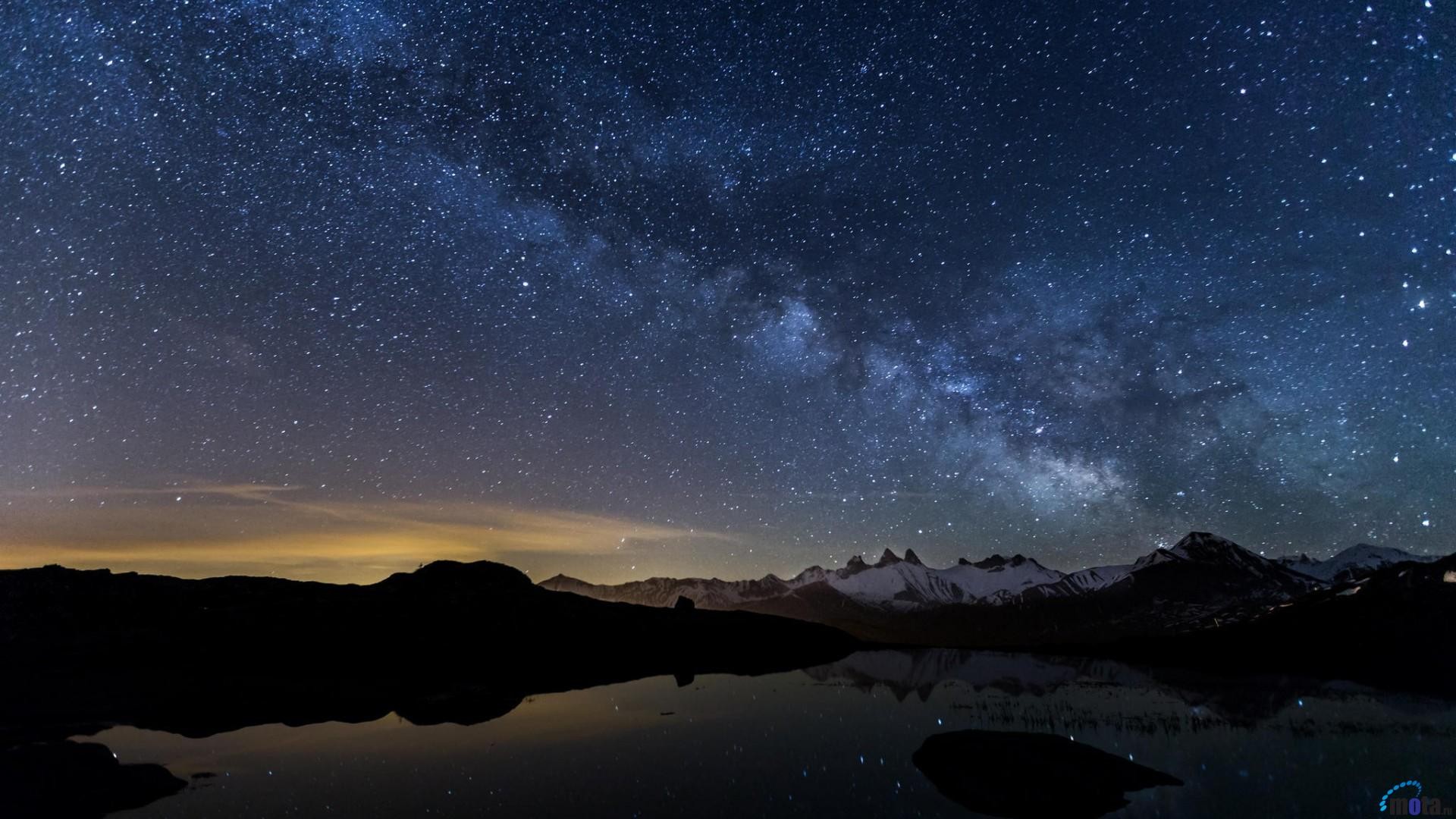 cielo notturno wallpaper hd,cielo,natura,notte,blu,paesaggio naturale