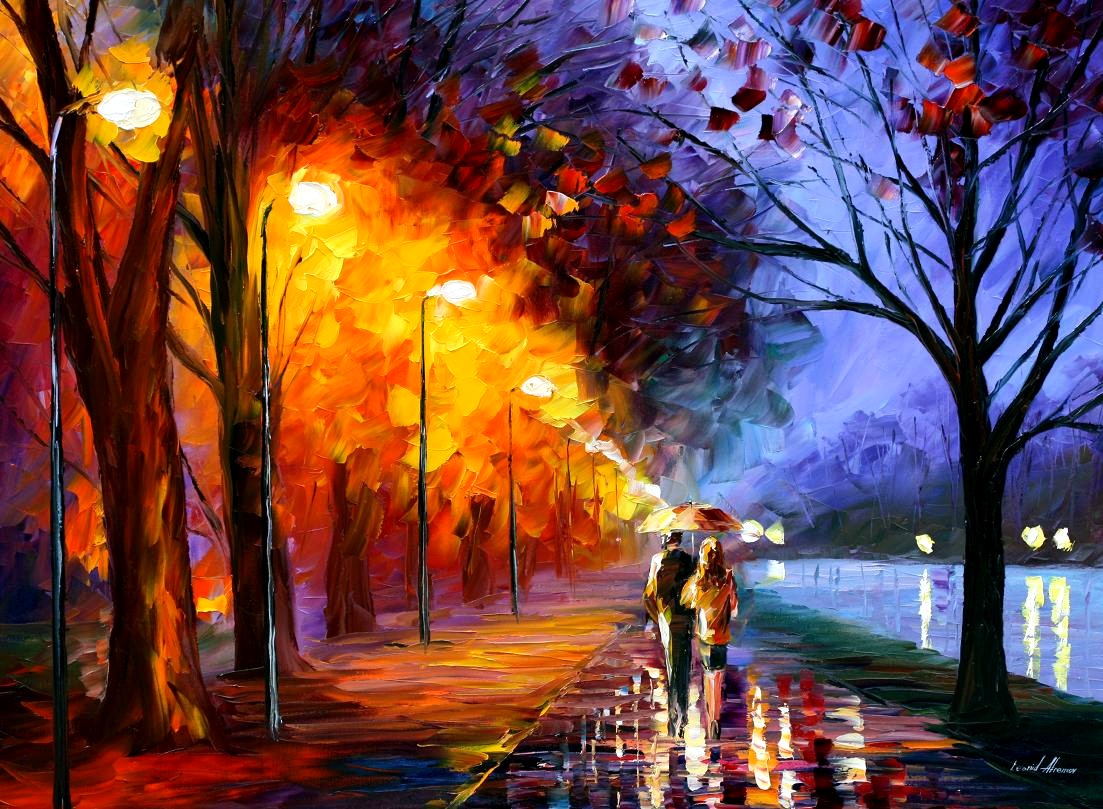 romantic love wallpapers,tree,painting,lighting,sky,street light