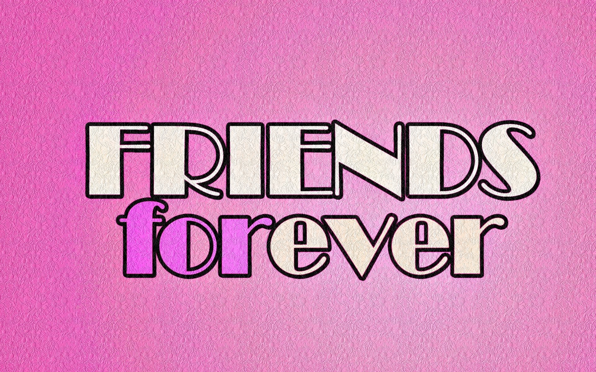 freunde für immer hd wallpaper,schriftart,text,rosa,grafik,grafikdesign