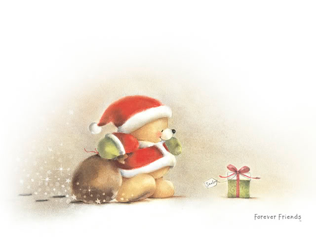 friends forever wallpaper,santa claus,figurine,fictional character,christmas,illustration