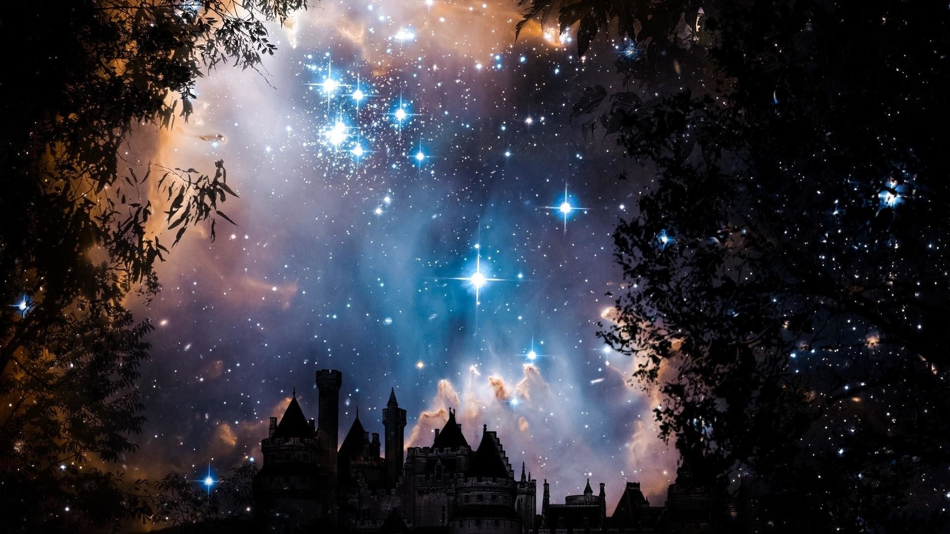 carta da parati notte di stelle,natura,cielo,atmosfera,notte,oggetto astronomico