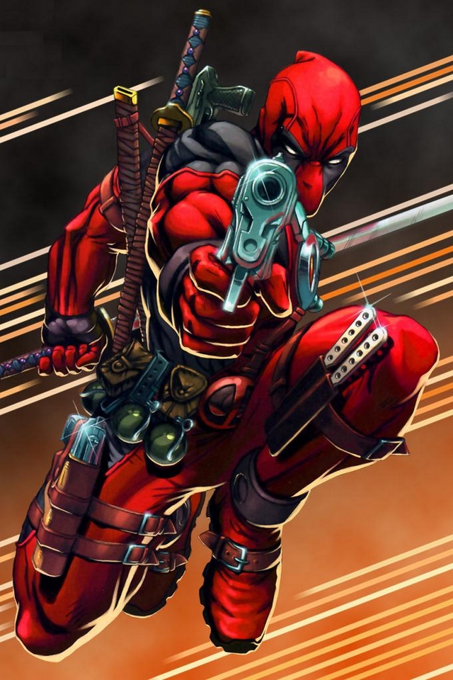 deadpool iphone wallpaper,fictional character,superhero,cg artwork