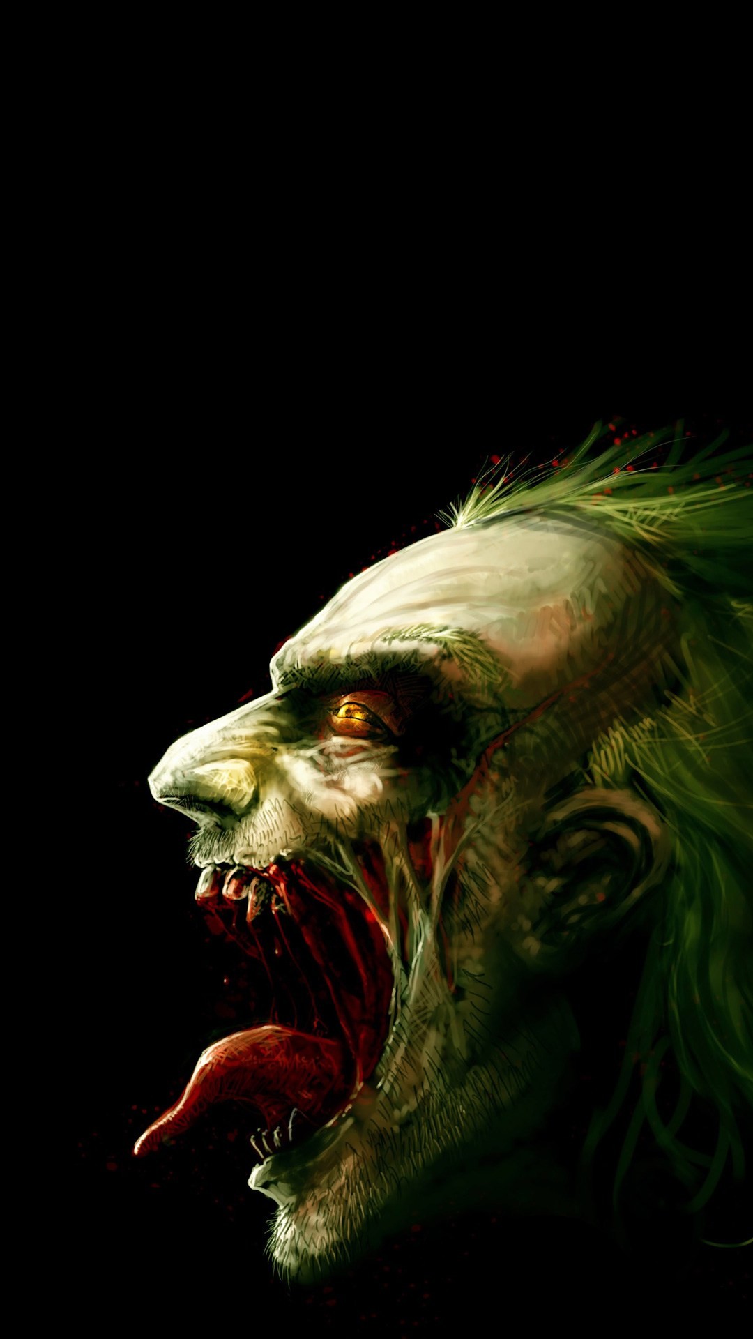 joker wallpaper iphone,fictional character,joker,supervillain,werewolf,illustration