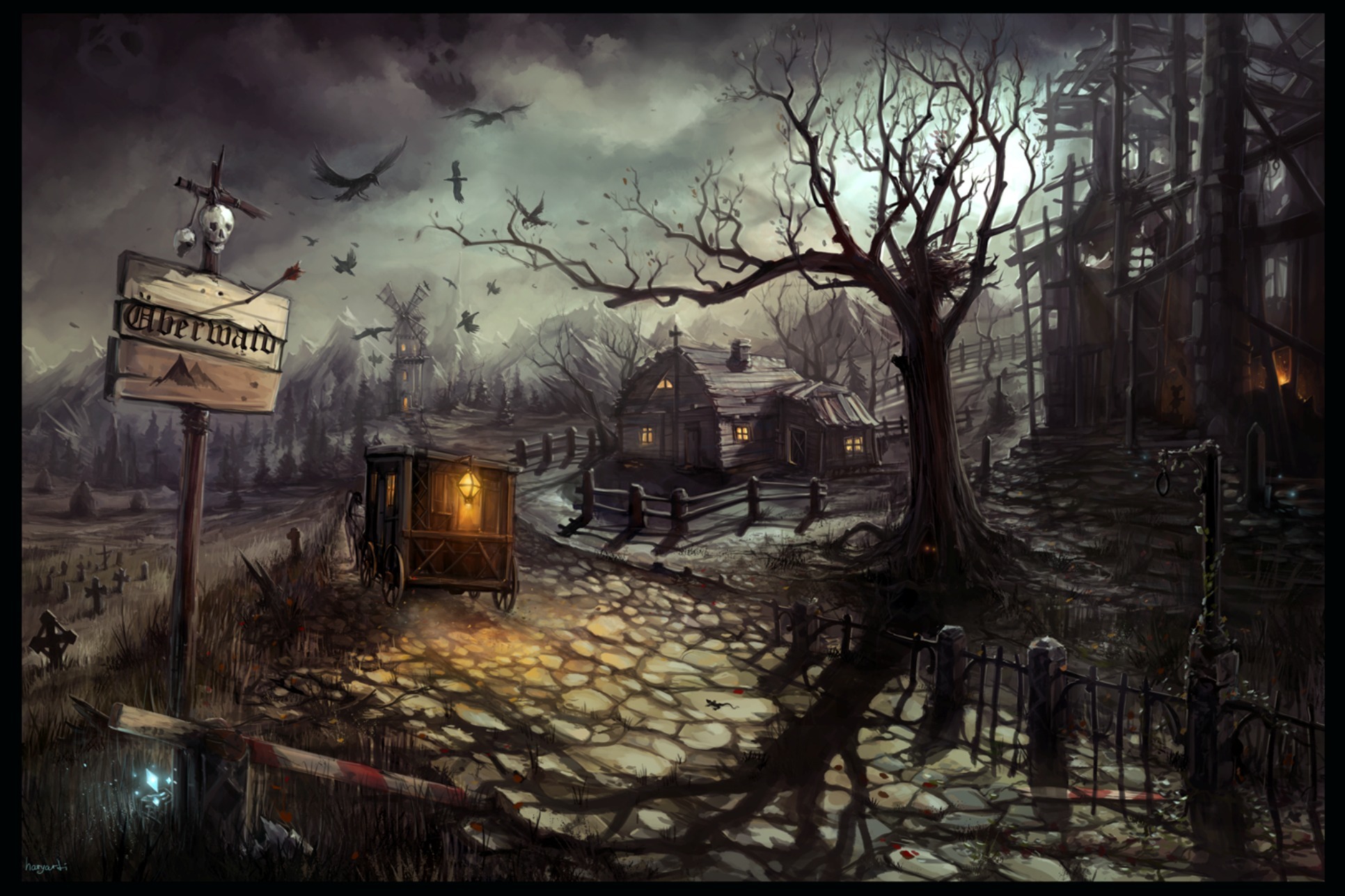 haunted wallpaper,action adventure game,adventure game,sky,darkness,atmosphere