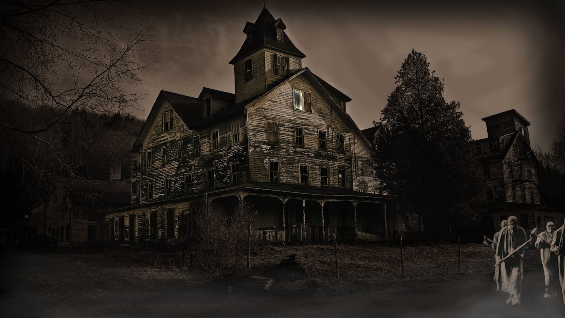 haunted wallpaper,sky,house,atmosphere,home,architecture