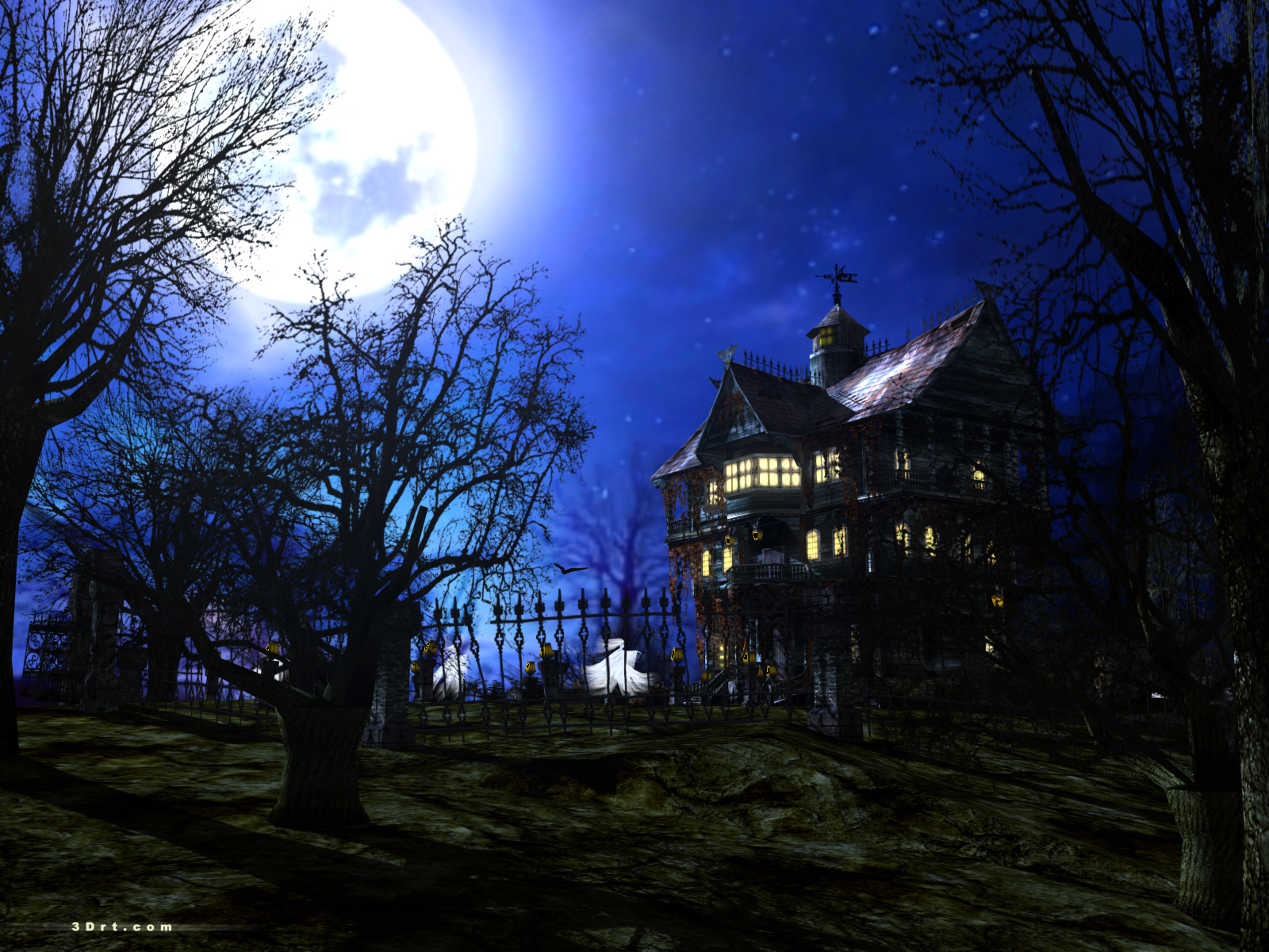 haunted wallpaper,sky,nature,moonlight,light,night