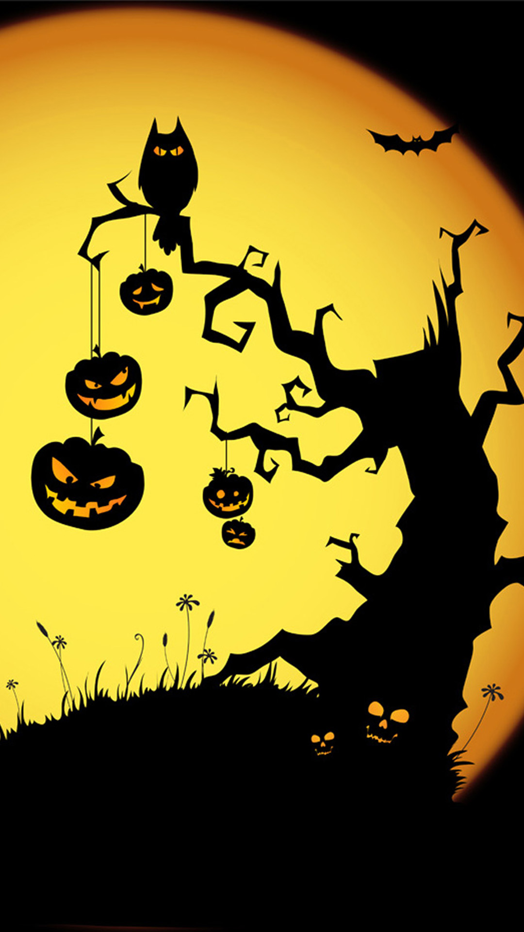 papel tapiz del teléfono de halloween,gato negro,ilustración,arte,murciélago