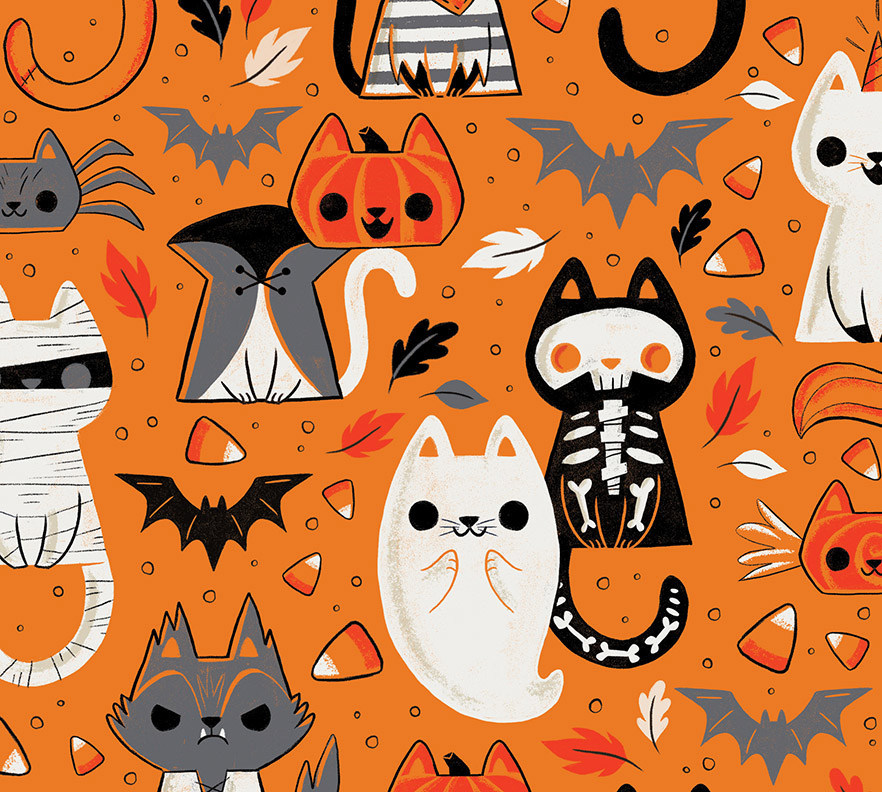 süße halloween tapete,orange,karikatur,illustration,muster,design