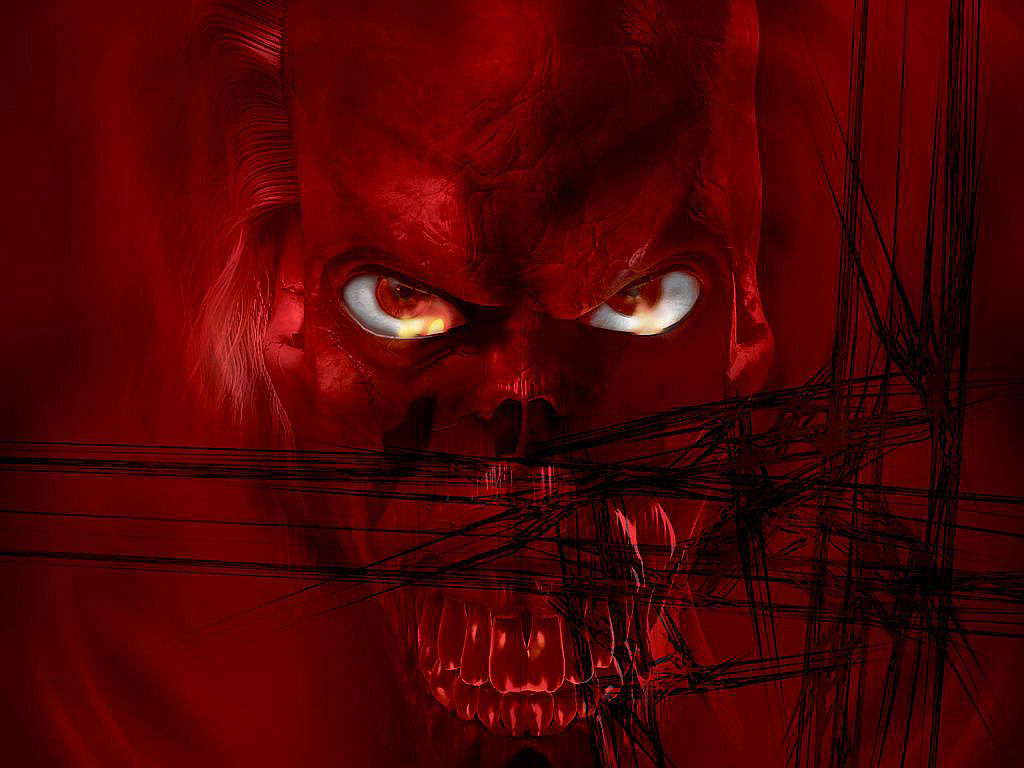 horror wallpaper 3d,red,cg artwork,fictional character,demon,fiction