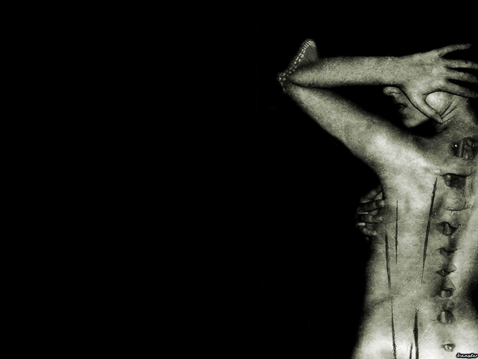 fond d'écran d'horreur 3d,noir,noir et blanc,photographie monochrome,main,humain