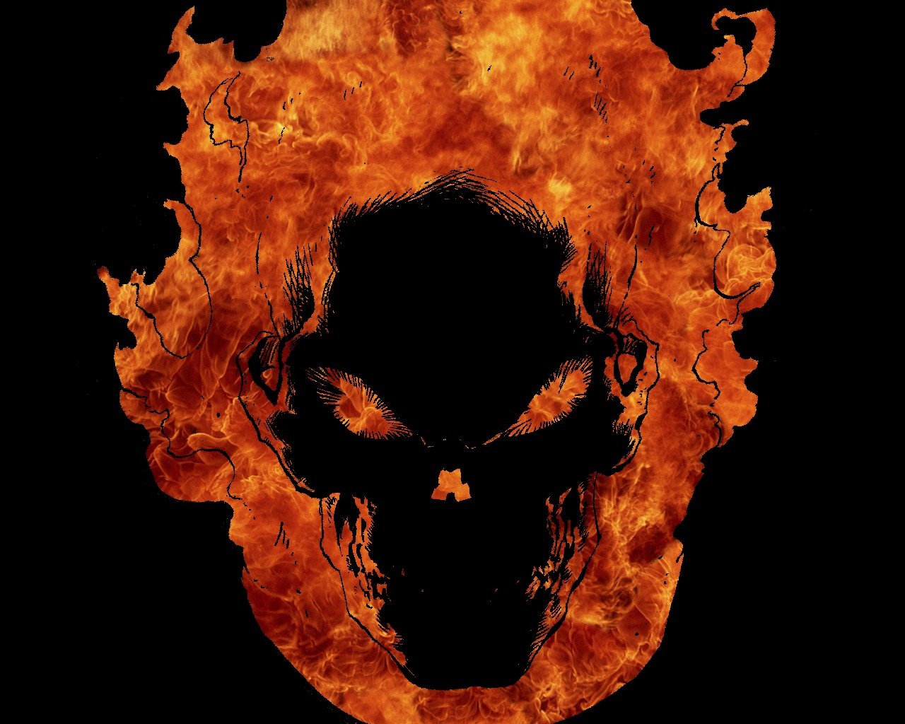 papier peint crâne de feu,flamme,chaleur,feu,crâne,art