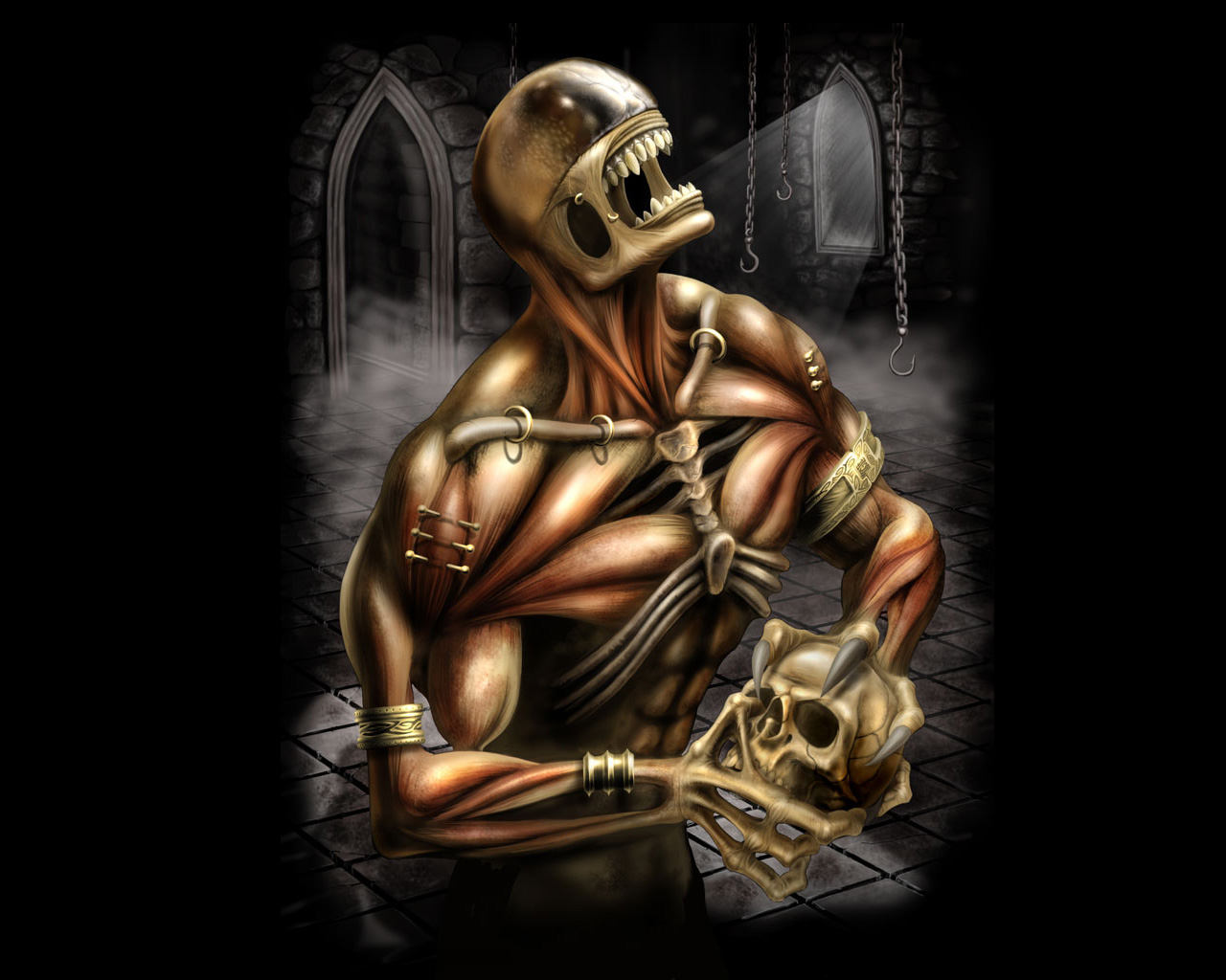cool skull wallpapers,human,fictional character,illustration,art,muscle
