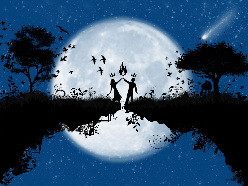 love wallpaper free download,sky,moonlight,light,reflection,night