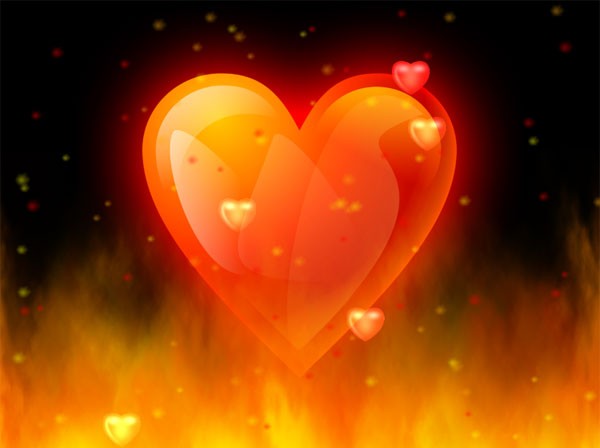 사랑 애니메이션 벽지,심장,사랑,빨간,주황색,발렌타인 데이