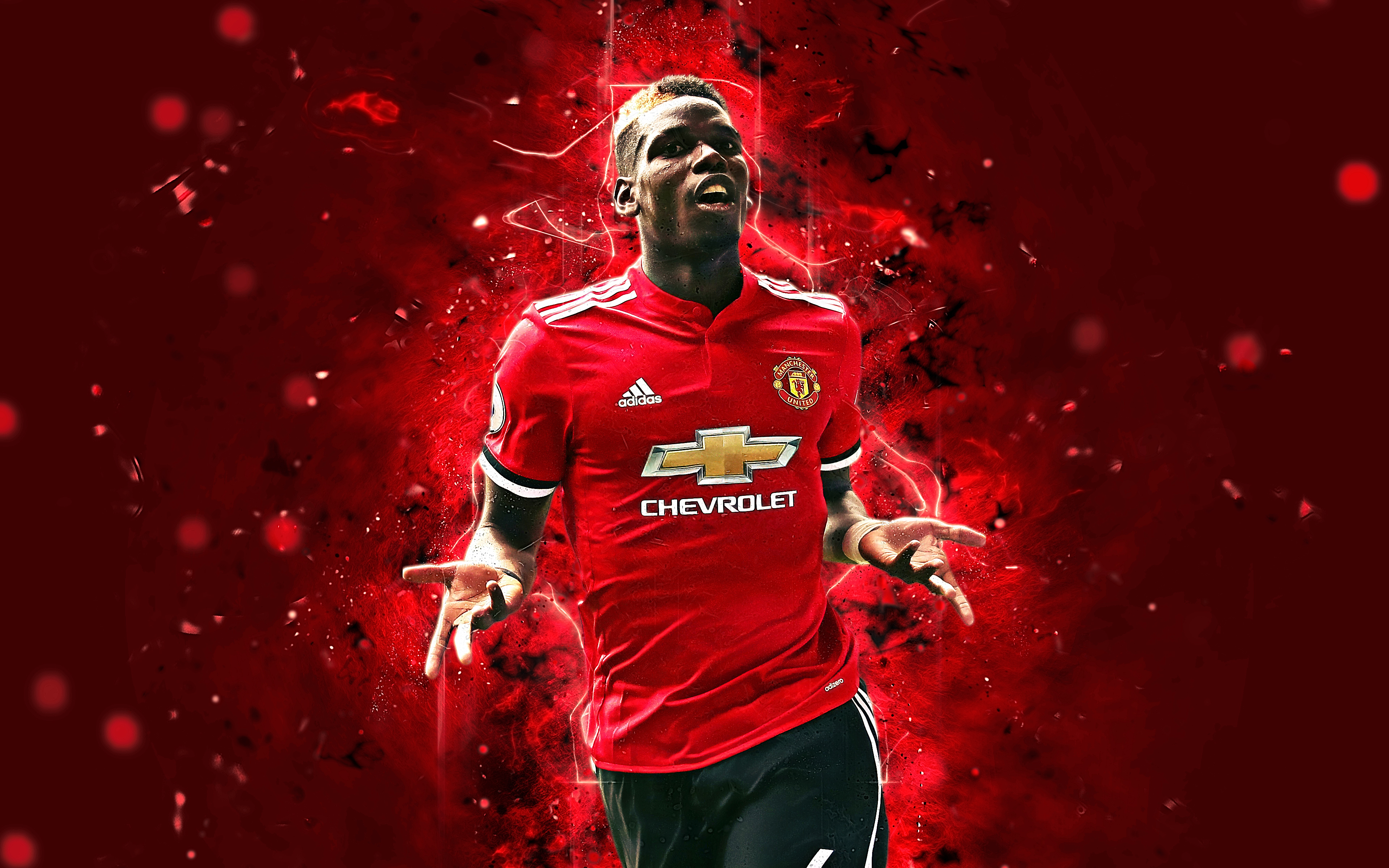 paul pogba fondo de pantalla,jugador de fútbol,rojo,jugador de fútbol,jersey,jugador